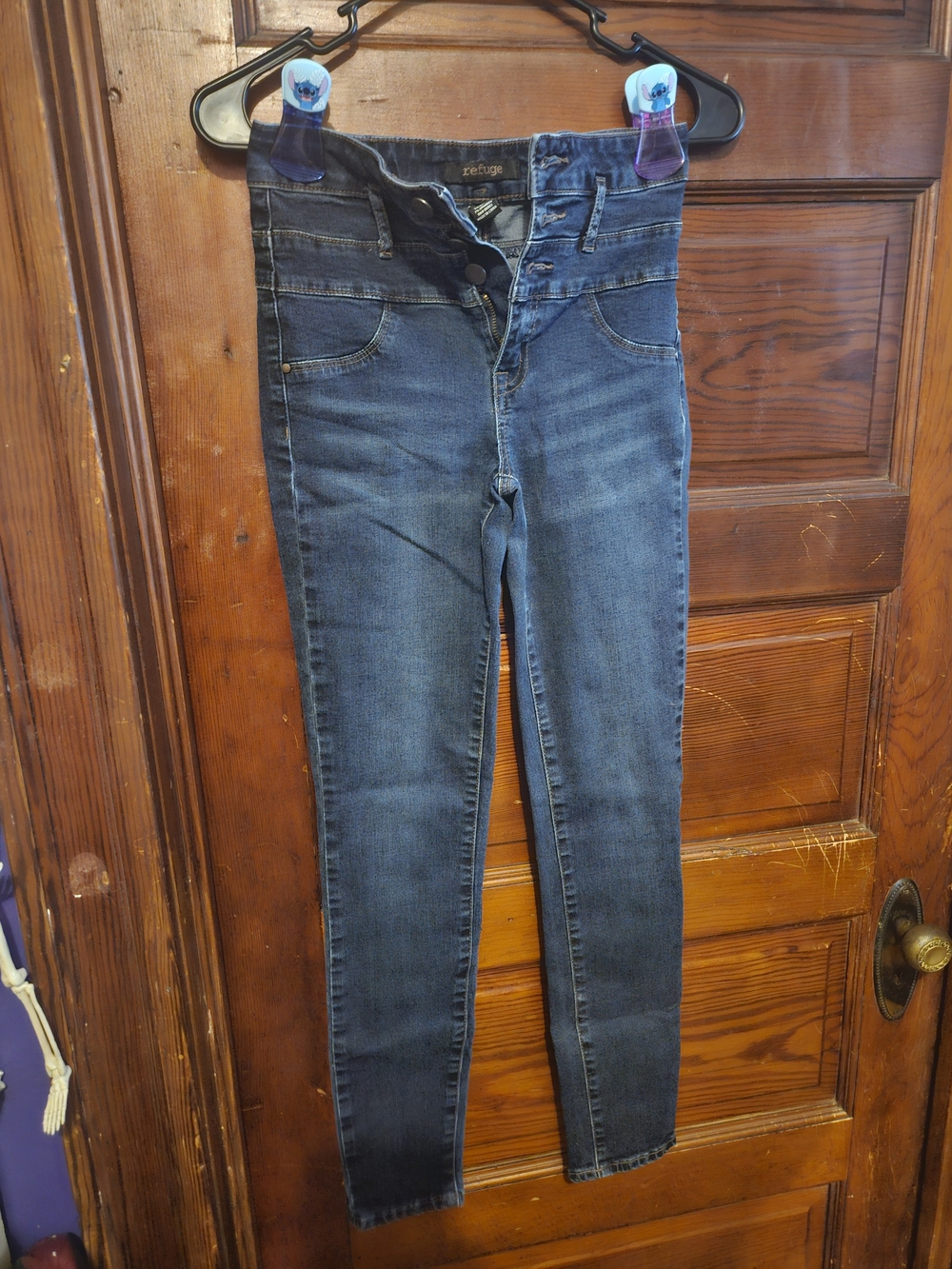 refuge High-Rise Dark Blue Skinny Jeans